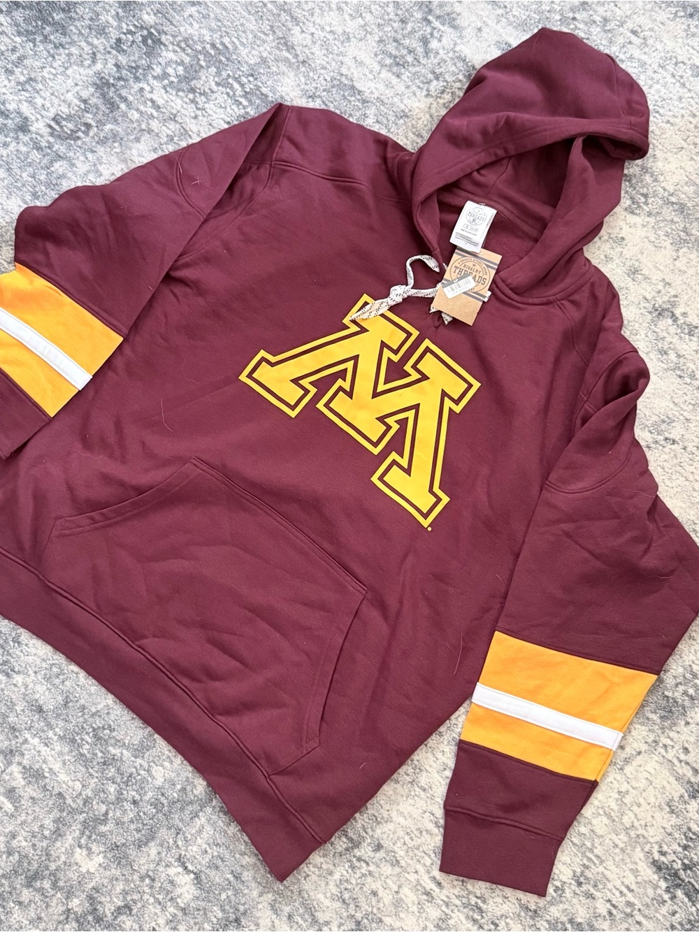 Rivalry Threads Maroon Pullover Hoodie with Gold 'M' Logo